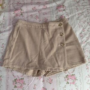 Zara Denim Khaki Skort